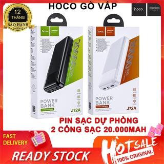 Pin Sạc Dự Phòng 2 Cổng Sạc Nhanh 2A Hoco J72A dung lượng 20000mAh Chính Hãng