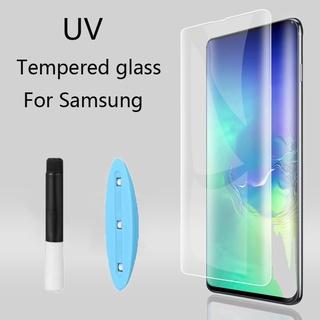 Kính cường lực toàn màn hình keo UV cho Samsung Galaxy ss S21 S22 S20 S20+ S10 S8 S9 S10E Note 20 Ultra 10 8 9 Plus Pro 5G