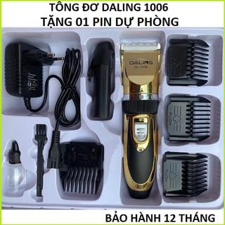 Tông Đơ Cắt Tóc Cao Cấp Daling 1006 | Tặng Kèm 1 Pin Dự Phòng| Tăng Đơ Cắt Tóc Không Dây Chuyên Nghiệp