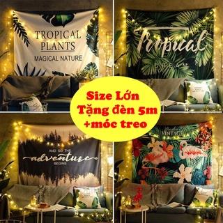 Vải Treo Tường Trang Trí Phòng Ngủ - Tranh Decor Tặng Kèm Đèn Nháy Và Móc Treo Tiện Lợi Kích Thước 1m3x1m5, 70x100cm