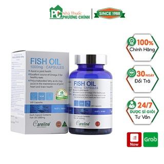 Dầu Cá CareLine Fish Oil (Úc) - Bổ Sung Dầu Cá Tự Nhiên, DHA, Cải Thiện Trí Nhớ, Sáng Mắt (Hộp 100 Viên)