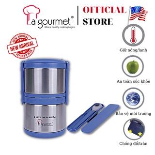 [Mã BMLT100 giảm đến 100K] Hộp cơm giữ nhiệt La Gourmet Save The Planet 2 ngăn 1.4L - 368119