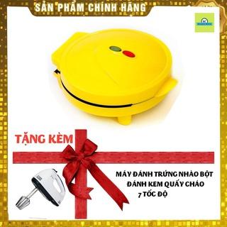 Máy làm bánh bông lan nướng 7 khuôn hình thú tặng kèm máy đánh trứng nhào bột kem