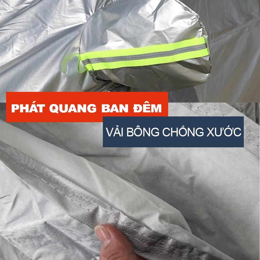 Bạn có thể cho biết kích thước chuẩn của bạt phủ toàn xe 3 lớp?