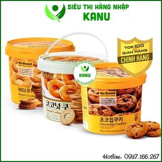 [4 vị] Bánh quy xô khổng lồ No Brand Hàn Quốc 400g (vị bơ, socola chip, dừa & bơ đậu phộng), đồ ăn vặt ngon rẻ