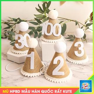 Mũ sinh nhật cho bé phong cách Hàn Quốc kiểu Handmade rất kute [ Phụ kiện trang trí sinh nhật ] #trangtrisinhnhat