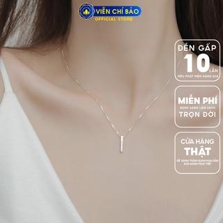 Dây chuyền bạc nữ Classic đính đá trắng chất liệu bạc 925 thời trang phụ kiện trang sức nữ Viễn Chí Bảo D400374x