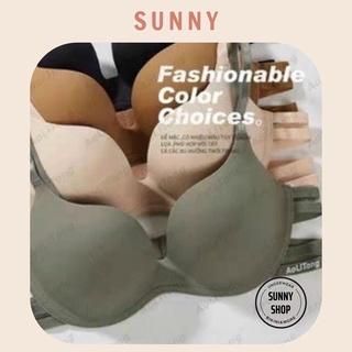 Áo lót nữ su đúc không gọng nâng đẩy ngực cup chéo đệm mút vừa quai đôi mảnh thoáng mát sunny shop