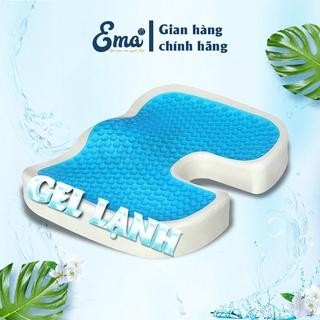 Đệm lót ghế chống đau xương cụt, ê mông EMA cho dân văn phòng - Ruột cao su non kèm gel lạnh ôm sát mông