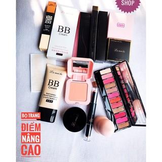 Bộ trang điểm nâng cao LAMEILA 9 món Kem BB, Phấn phủ, Phấn mắt, Mascara, Chì kẻ mày, Kẻ mắt, Son kem, Mút Tán, Kích mí