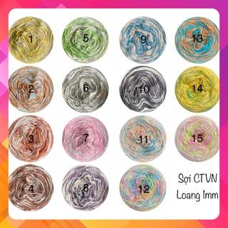 [FREESHIP]  Sợi cotton việt nam LOANG 1mm Craft Yarn 100gram - Sợi CTVN mềm mịn, không sơ cứng sợi -Len ctvn LOANG