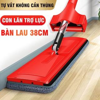 Cây lau nhà Kitimop-RED tự vắt thông minh không cần thùng, chổi lau nhà xoay 360 độ vắt nhẹ, lau sạch, khô nhanh