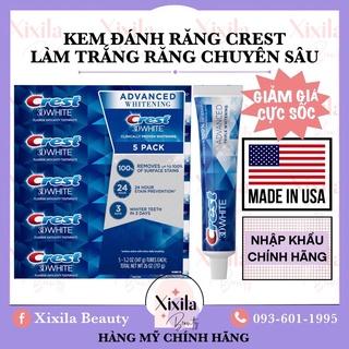 Kem đánh răng Crest 3D White Advanced Triple Whitening 147Gram làm trắng gấp 3 lần phiên bản cũ