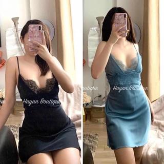 [FREESHIP]Váy ngủ sexy phối ren ngực xinh, đầm ngủ quyến rũ KÈM MÚT NGỰC QUẢNG CHÂU HT100