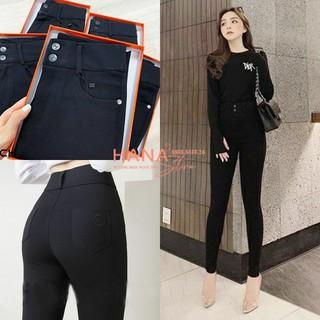 Quần legging nữ cạp cao dài nâng mông có túi cúc khóa kéo - Quần legging đen nữ dài co giãn gen bụng vải dày Umi ôm body