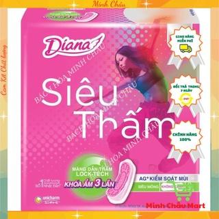 Băng Vệ Sinh Diana Siêu Thấm Siêu Mỏng Cánh/ Không Cánh 8 Miếng