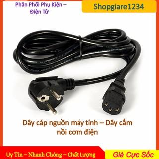 Dây cáp nguồn máy tính 1M2/ 1M8 - Dây nguồn cắm nồi cơm điện (màu đen)