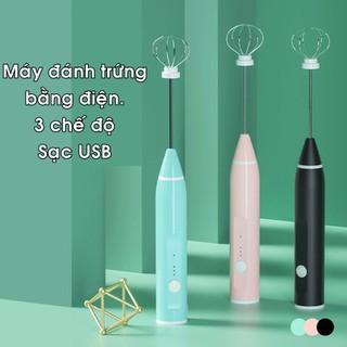 [Mã LIFE121210K giảm 10% đơn 50K] Máy đánh trứng, đánh sữa, đánh bọt cafe cầm tay mini bằng điện 3 tốc độ