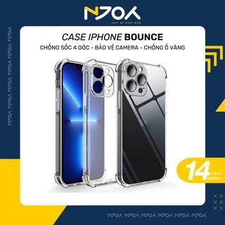 Ốp Lưng Bounce Chống Sốc 4 Cạnh Trong Suốt Silicon Dẻo Chống Ố Bảo Vệ Camera Ip13 Pro Max 12 Pro Max