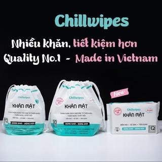 Khăn mặt khô Chillwipes dùng 1 lần lau khô, lau ướt - Giấy lau mặt dùng một lần