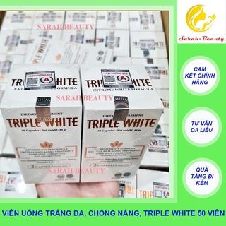 [Mã COSDAY530 -10% đơn 150K] [CHÍNH HÃNG] Viên uống trắng da, chống nắng, ngừa nám Triple White hộp 50 viên