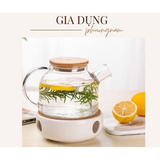 CHÍNH HÃNG -  Ấm pha trà Deli có lưới lọc inox 1000ml,bình pha trà thủy tinh có lưới lọc inox,bình ủ trà cao cấp