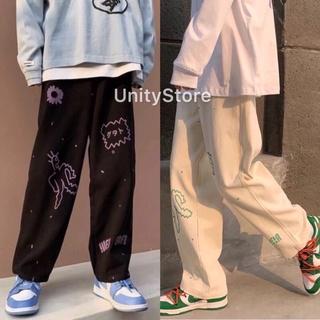 Quần kaki ống rộng dáng suông hoạ tiết Gobi Ulzzang Nam Nữ Unisex