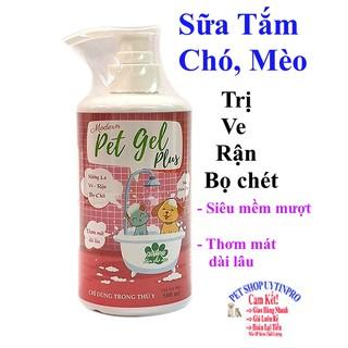 SỮA TẮM TRỊ VE RẬN BỌ CHÉT CHO THÚ CƯNG CHÓ MÈO Pet Gel Plus Chai 500ml Thương hiệu Thái Lan