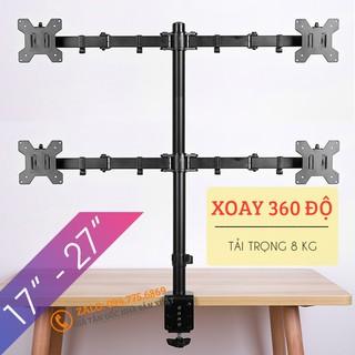 Giá Treo 4 Màn Hình Máy Tính 17 - 27 Inch - Model: M054 - Tay Đỡ Bốn Màn Hình Xoay 360 Độ - Tải Trọng 8Kg 1Tay