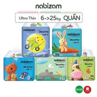 Tã/Bỉm Quần NABIZAM Ultra Thin Nội Địa Hàn, Mềm Mại, Mỏng Nhẹ Size M32/L30/XL26/2XL22/3XL20 Cho Bé 6-25kg