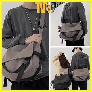 Túi tote đeo chéo nam nữ vải canvas phong cách ulzzang unisex giá rẻ đi học đi chơi - XUONGMAITNT