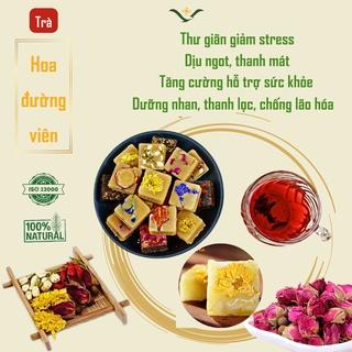 Trà thảo mộc đường phèn mix vị- Trà hoa cúc đường đen dưỡng nhan, atiso, gừng, quế