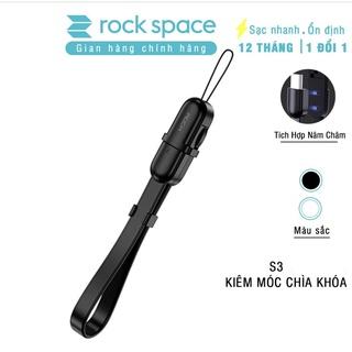 Cáp ngắn Rockspace S3 dành cho điện thoại màu đen, trắng,móc khóa, nam châm