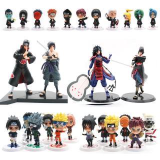 Set 6 Đồ Chơi Mô Hình Nhân Vật Phim Hoạt Hình Naruto Chất Liệu Pvc Chân Thật 7cm