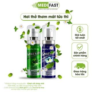 Xịt thơm miệng Greelux Thảo Dược chai 12ml hương bạc hà khử mùi hôi miệng - nước xịt thơm miệng Gree Lux