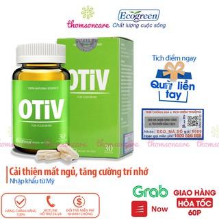 Otiv Bổ não hộp 30 viên dưỡng não - Có tem tích điểm - Tuần hoàn não từ thảo dược, hoạt huyết dưỡng não