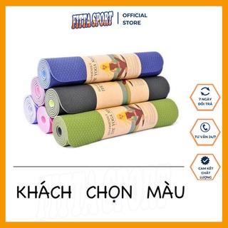 Thảm Tập Yoga TPE Chống Trượt 2 Lớp 6mm 8mm Cao Cấp Hỗ Trợ Tập Tại Nhà YO13