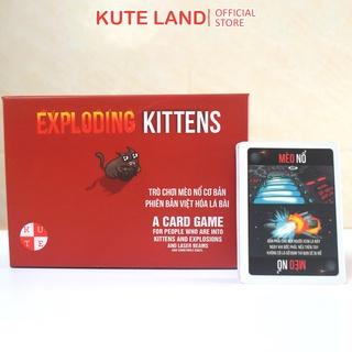 Bài Mèo Nổ Giá Rẻ Việt Hóa Lá Bài Board Game Exploding Kittens 56 Lá Cán Màng Chất Giấy Dày Dặn Rẻ Sập Sàn MEORE