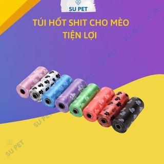 [Mã PET20K giảm 20K đơn 250K] Túi nilon hốt shit chó mèo tự phân huỷ tiện lợi - 01 CUỘN