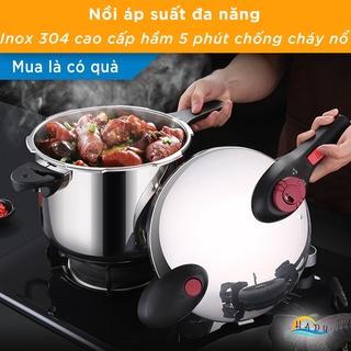 Nồi Áp Suất Bếp Từ Đa Năng Mini Cơ 3 Lớp An Toàn 4 Lít 6 Lít Inox 304 Cao Cấp Đạt Chất Lượng Đức SSGP