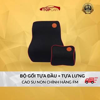 CHÍNH HÃNG FM | COMBO Bộ Gối Tựa Đầu và Tựa Lưng Cao Su Non Nguyên Khối Cao Cấp Siêu Đàn Hồi Chống Đau Mỏi