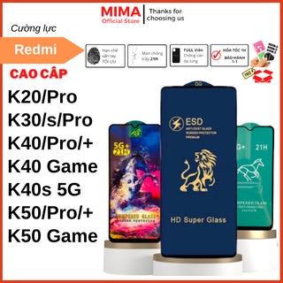 Kính cường lực Xiaomi Redmi K20 K30 Pro 5G/K40 K40s Pro 5G Gaming/K50 Pro Game Full chống xước màn tặng bộ dán [OG]