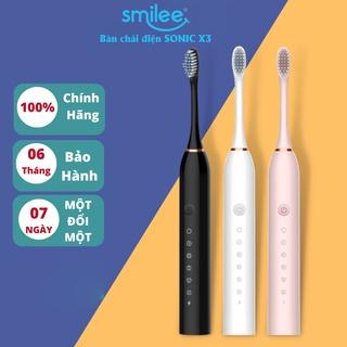 Bàn chải đánh răng điện tự động Sonic NT-X3, Kèm 4 đầu bàn chải tiện dụng, Tem bảo hành trên máy, Chính hãng