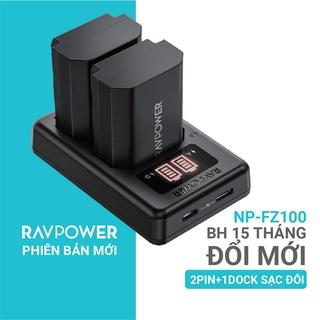 BỘ 2 PIN+SẠC SONY NP-FZ100 - RAVPOWER CHO MÁY ẢNH ( BẢN MỚI NHẤT)