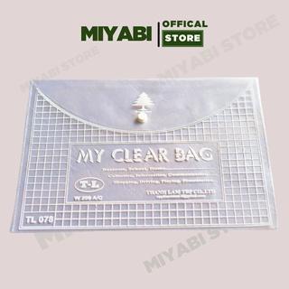 Bìa đựng tài liệu văn phòng phẩm giá sỉ A4 my clear bag  trong suốt - Túi đựng tài liệu giấy a4 - MIYABI