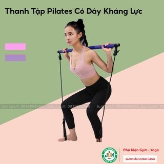 Thanh Tập Pilates Có Dây Kháng Lực Tập Tay Lưng Ngực Mông Chân Đùi Toàn Thân Đa Năng Cao Cấp Jun Sport