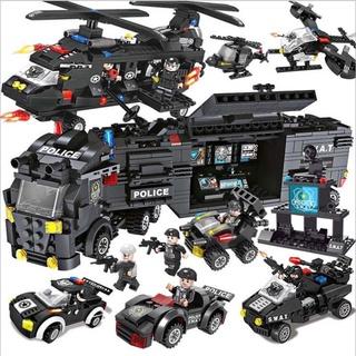 Đồ chơi lego robot bộ lắp ghép mô hình ô tô đặc nhiệm, lego máy bay 500 chi tiết kích thước lớn