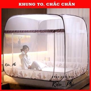 Mùng chụp tự bung Kiều Phi - Màn chụp tự bung người lớn 1m2 1m6 1m8 2m2 gấp gọn đỉnh rộng vuông cao cấp