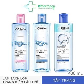 Nước tẩy trang cho mọi loại da L'Oreal Paris 3-in-1 Micellar Water 400ml