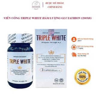 [CHÍNH HÃNG] VIÊN UỐNG TRIPLE WHITE - VIÊN UỐNG GLUTATHION 1200MG TRẮNG DA, MỜ NÁM, GIẢM THÂM HỘP 50 VIÊN